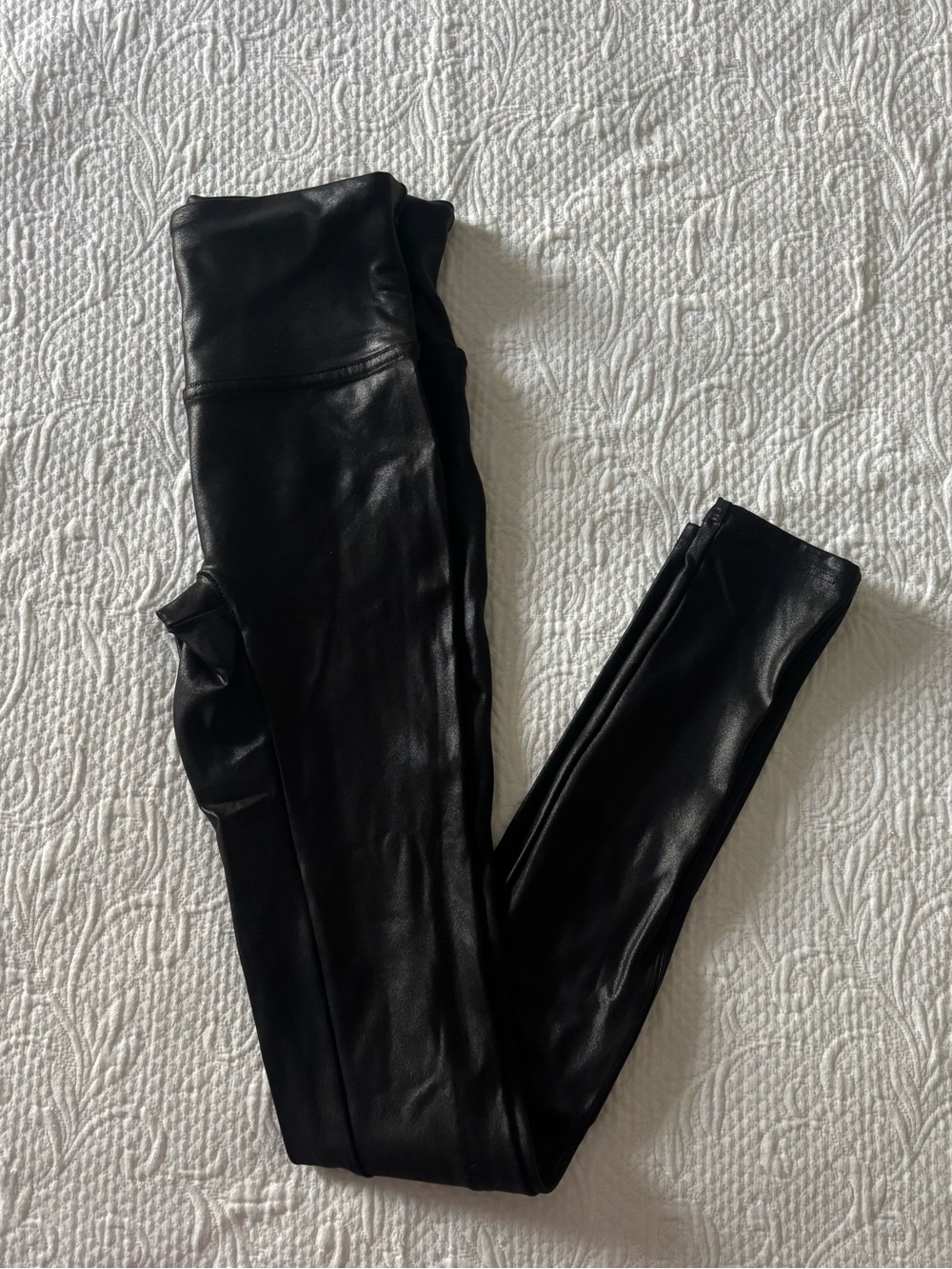 SPANX Faux Leather Black Leggings